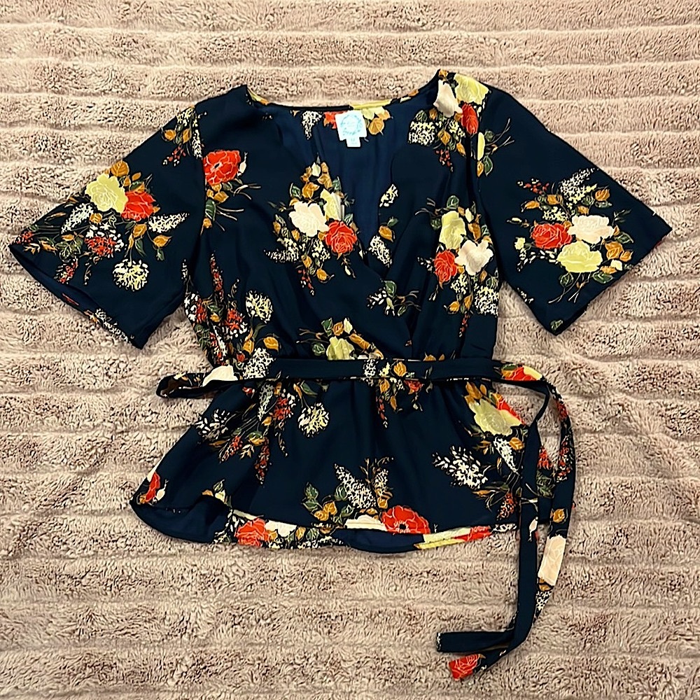 Fall Peplum Floral Top